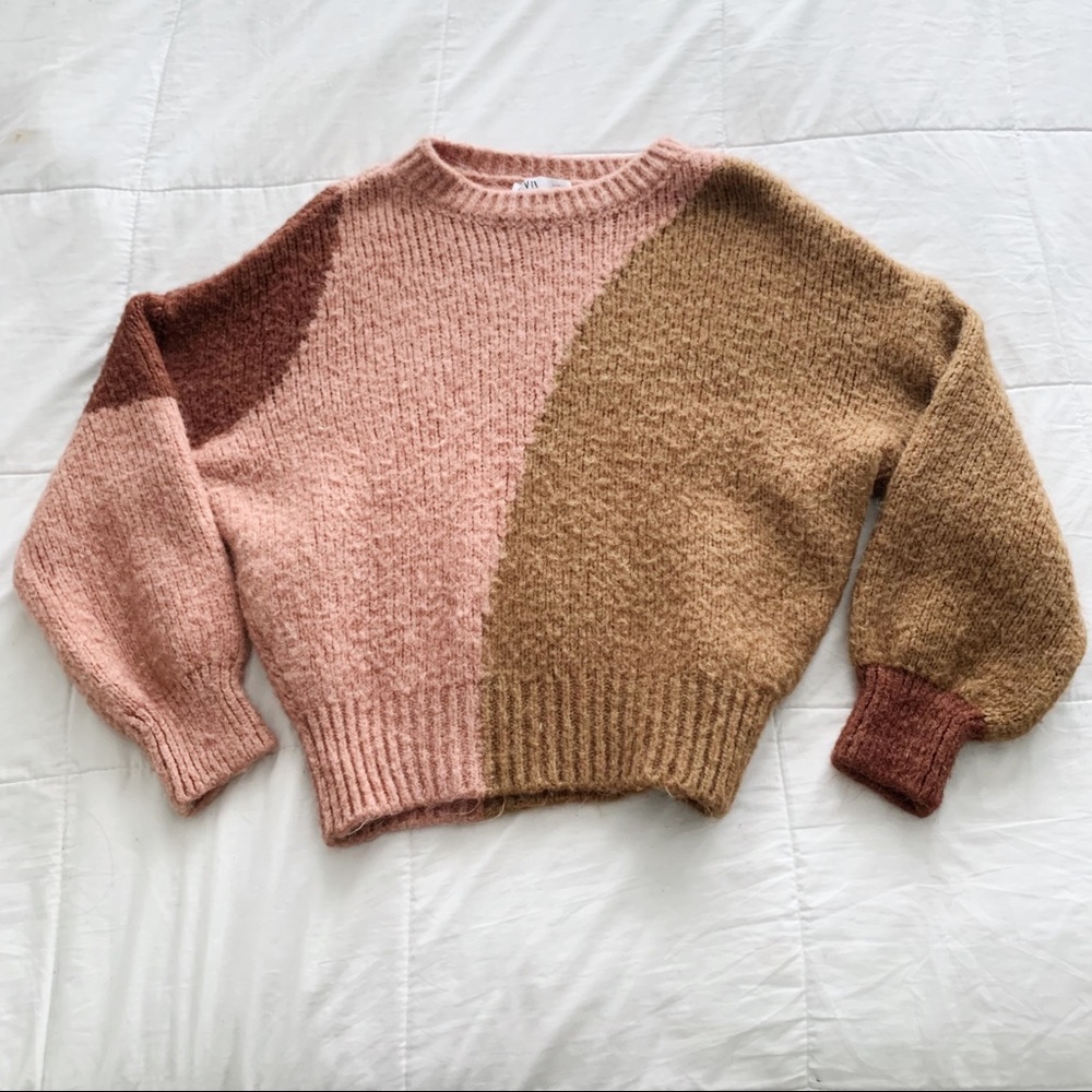 Zara tricolor chunky sweater